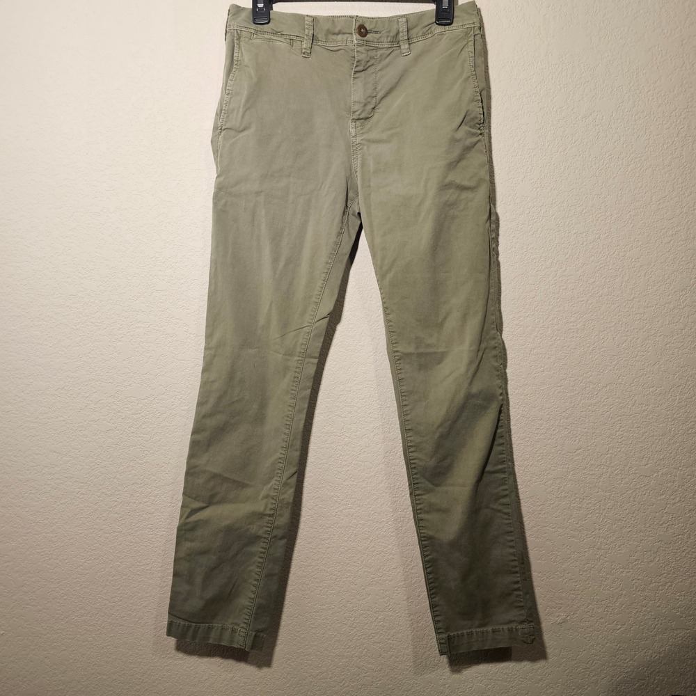 American Eagle Extreme Flex Slim Chino Pants Mens 29x32 Olive Green Minimalist